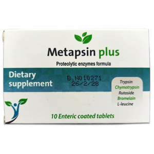 METAPSIN PLUS PROTEOLYTIC ENZYMES FORMULA 10 ENTERIC COATED TABLETS
